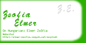zsofia elmer business card