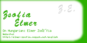 zsofia elmer business card